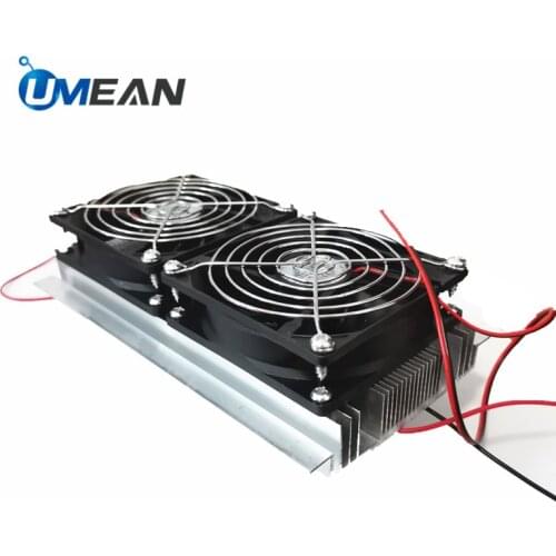 Thermoelectric Peltier Refrigeration Cooling System Kit Semiconductor Cooler Large Radiator Cold Conduction Module Double Fans