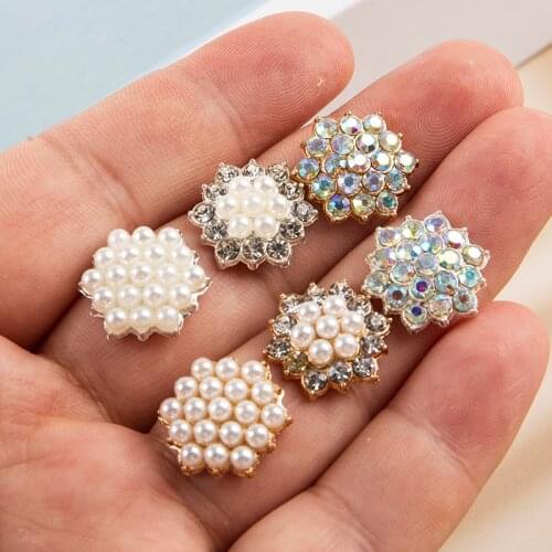 Best Selling Shiny Alloy10pcs/ set Rhinestone Pearl Jewelry Decorations Holiday Handmade Creative Products Accessories Wholesale