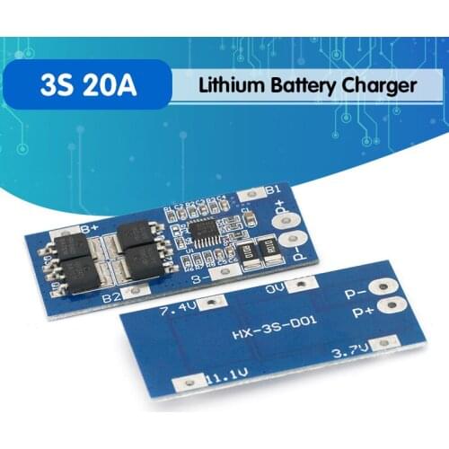 3S 20A 18650 Li-ion Lithium Battery Charger Protection Board 10.8V 11.1V 12V 12.6V Electric 15A Lipo BMS PCB PCM with balance