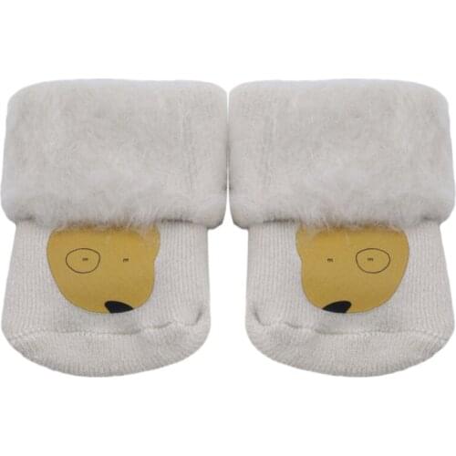 Winter Cartoon Baby Socks Warm Children Socks Plus Velvet Thick Warm Children Socks High Quality (6-12 Months)