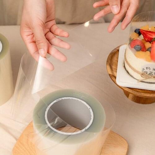 1 Roll Kitchen Acetate Cake Chocolate Candy Baking Surround Film Lining Ring Mold Dessert Decoration Transparent Cake Collar