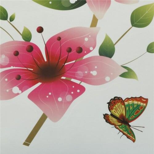 1PCS DIY Wall Art Decal Decoration Wall Stickers 3D Romantic Flower Butterfly Wall Sticker Home Decor Gifts 74x25xm