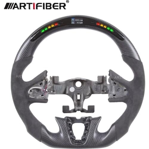 100% Real Carbon Fiber LED Steering Wheel for Renault Megane ，Clio