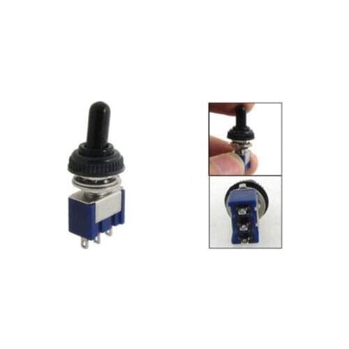 5x AC 125V 6A ON/OFF 3 Position SPDT 3 Pin Toggle Switch with Waterproof Boot LW