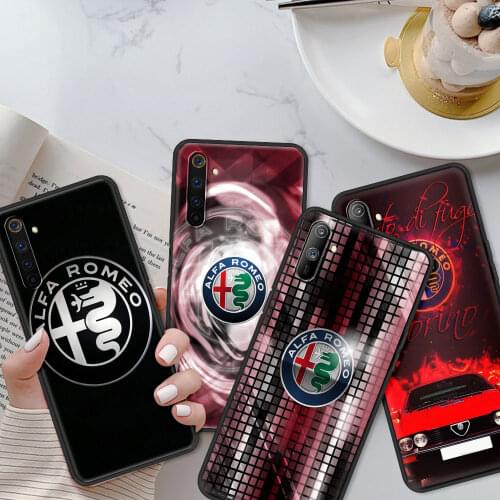 Alfa romeo giulietta Italy Car Phone Case For Realme 5 6 7 8 Pro x50 c25 c21 c20 c15 c11 Q2 Q2i XT Black Bumper caso Fundas