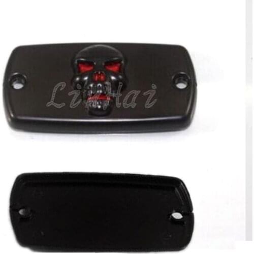 Black Motorcycle Skull Front Brake Fluid Cap For Honda Shadow VTX Spirit Velorex Deluxe