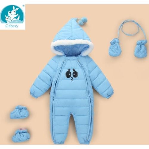 New born Kids Down Cotton Jumpsuit Newborn Winter Thick Boys Overalls Baby girl onesie clothes Snowsuit Infant Jacket Footies