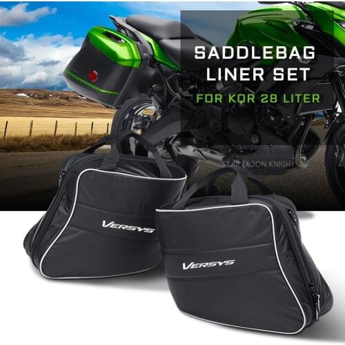 For Kawasaki Versys 1000 650 2015-2021 For KQR 28L Hard Saddlebag Liner Set Saddle Bags Travel Waterproof Trunk Bag luggage bags