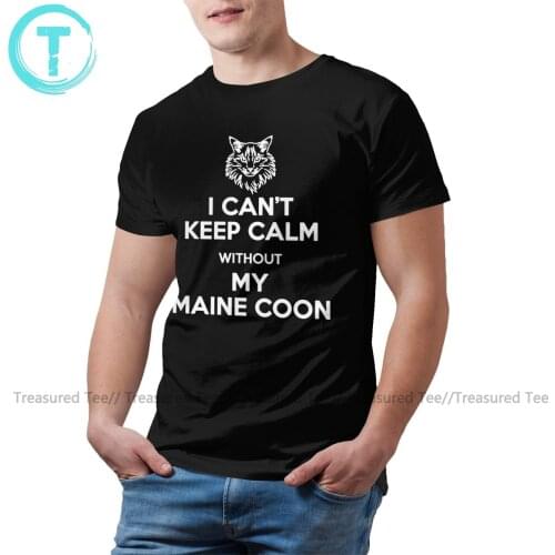 Maine Coon T Shirt Maine Coon Cat T-Shirt Men Fun Tee Shirt Short Sleeves 100 Cotton Printed Big Tshirt