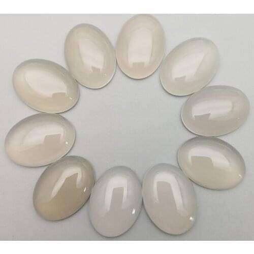 25*18mm Natural white onyx stone beads Oval CAB CABOCHON no hole for jewelry making 20pcs charm Ring earrings accessories