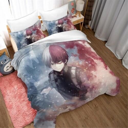 My Heroes Academy Bedding Set 2/3 Cartoon Duvet Cover Double King Queen Fantasy Decorative Childrens Bedding Set