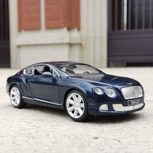 Large Size 1:24 Continental GT Alloy Car Model Diecast Simulation Metal Toy Car Model Sound Light Collection Childrens Toys Gift