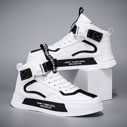 Youth White Mens Sneaker Trend High Top Platform Shoes Men 2021 Spring Designer Vulcanized Shoes Brand Sneakers