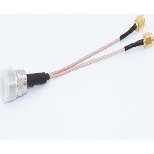 N Female to 2 X SMA Male Connector antenna cable Splitter Combiner Y type Cable Pigtail RG316 15CM for3G/4G modem router