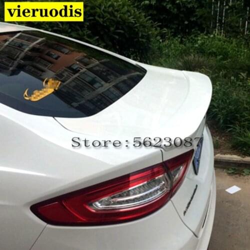 ABS Plastic Unpainted Primer Color Rear Roof Trunk Boot Wing Spoiler Car Styling For Ford Mondeo 2013-2019