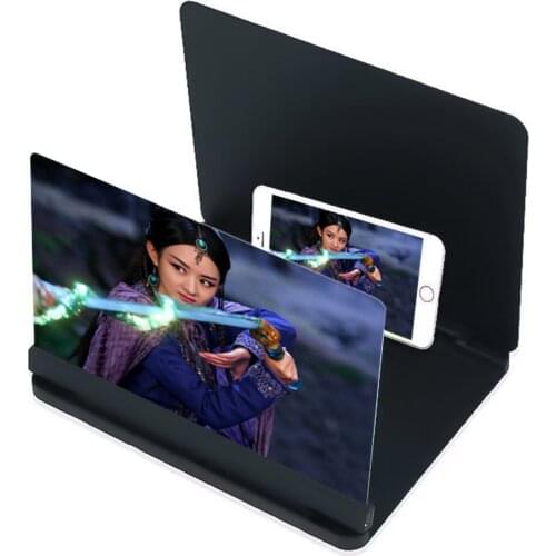 Movie 12 Inch Mobile Phone 3d Screen Video Magnifier Folding Curved Enlarged Smartphone Movie Amplifying Projector Stand Bracket
