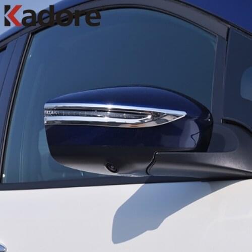 For Nissan Leaf 2017 2018 2019 ABS Chrome Car Rearview Mirror Strip Cover Trim Decorate Frame Moulding Accessories Sticker 2pcs