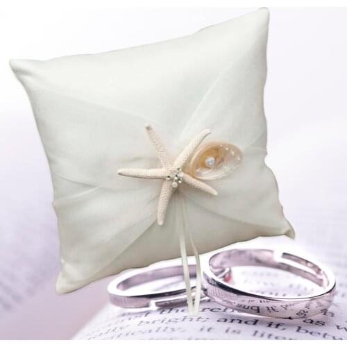 Portable Convenient Aesthetic Hard to Fade Ring Cushion Eco-friendly Ring Pillow Eye-catching for Wedding