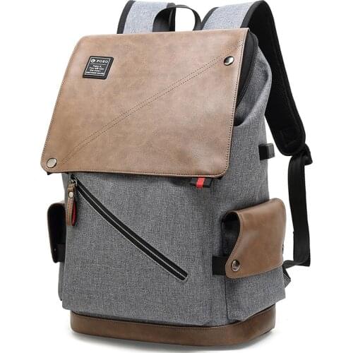 New Mens Travel Backpack Casual Backpack Large Capacity USB Computer Bag Outdoor Student School Bag