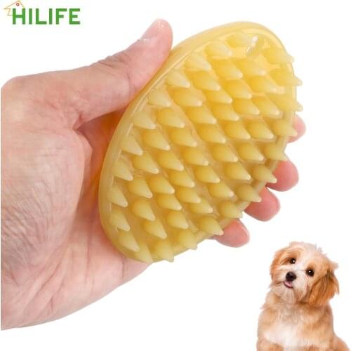 Comb Brush Tools Soft Gentle Silicone Bristles Wash Tools Quickly Cleaning Brush Cleaner Puppy Massage Brush Pet Washer Dog Cat