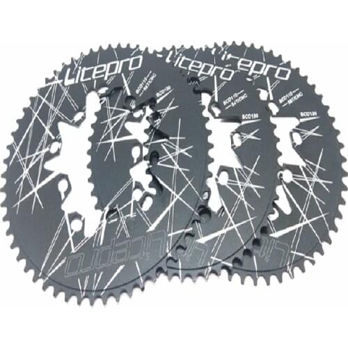 Folding Bike 130/110 BCD Double Oval Disc Chainring Litepro Chainwheel Aluminum Alloy Cycling Parts