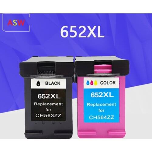 ASW Remanufactured for hp652XL 652XL Ink Cartridge Replacement for HP Deskjet 1115 1118 2135 2136 2138 3635 3636 3638 3838 3835