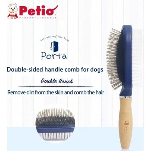 Japanese Petio Special Comb For Dogs, Double-Sided Handle Comb For Dogs, Massage Comb To Open Knots And Remove Floating Hair