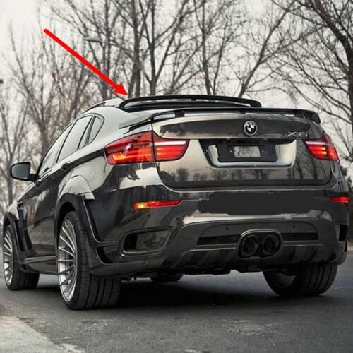 For BMW x6 F16 Spoiler 2010-2014 ABS Plastic Unpainted Color Rear Roof Spoiler Wing Trunk Lip Boot Cover Car Styling
