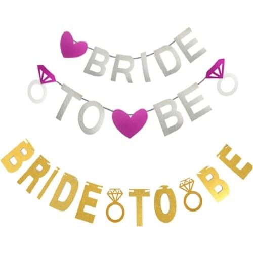 Whitle/Gold Glitter Cheers Bitches Miss To Mrs She Said Yaaas Banner Bachelorette Hen Party Banner Decor Bunting Flag Garland