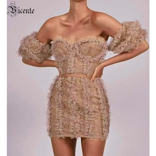 VJ.GOCHI Off-the-shoulder Summer Dresses