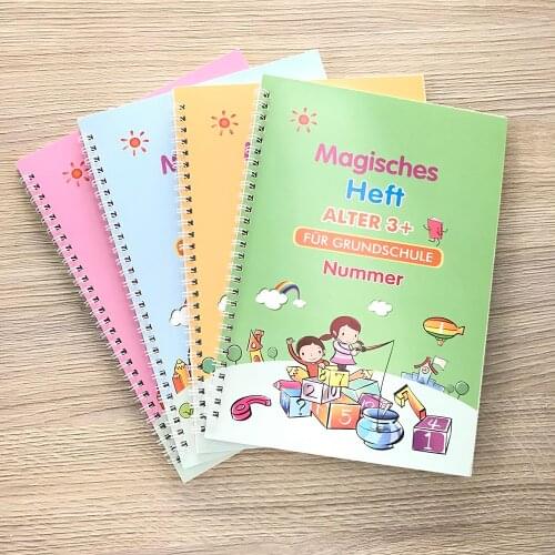 Large18.5x26cm Deep Groove German Language Magic Book Letters Kids Handwriting Magic Practice Copybook Childrens Books