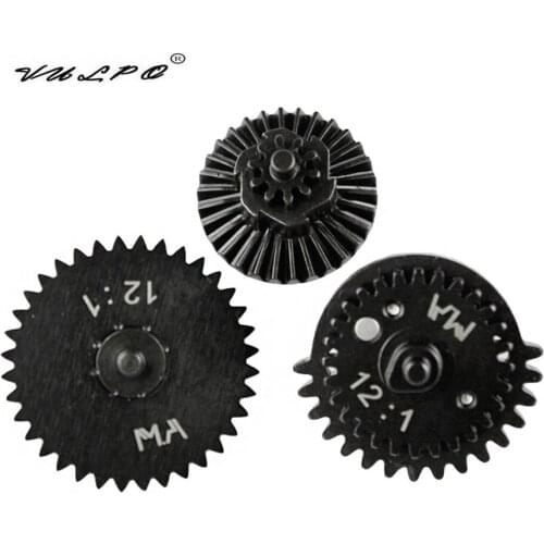 VULPO High Quality New Design 12:1 CNC steel cutting Extreme High Speed Gear Set for Ver.2 / 3 AEG Airsoft Gearbox