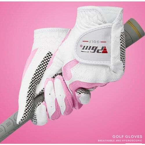 Womens Golf Gloves with Ball Marker and Hat Clip Left Right Hand Soft Leather Extra Grip for Ladies Sizes S M L XL