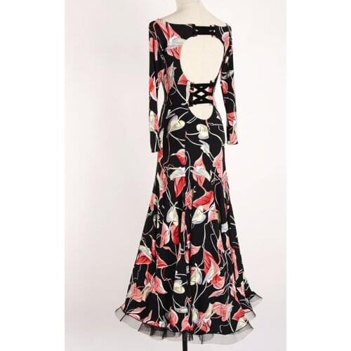 Ballroom dance dress women girls ballroom dress standard social dress waltz dance costumes tango dance wear women spanish dress