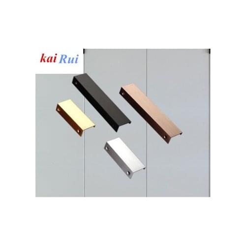 3.2"-20" Gold Aluminum Hidden Handle Tatami Handles Rotating Platform Invisible Handle for Kitchen Cabinet Drawer Pull
