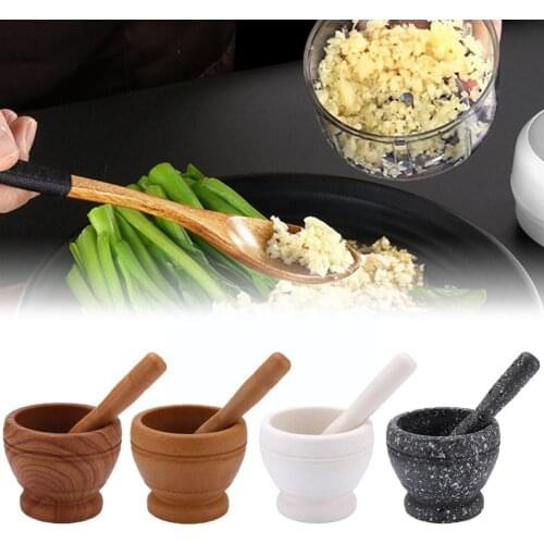 1Pc Pestle Grinder Resin Bowl Mortar Pestle Spice Pepper Crusher Herbs Grinder Garlic Mixing Bowl Press Bowl Kitchen Tools