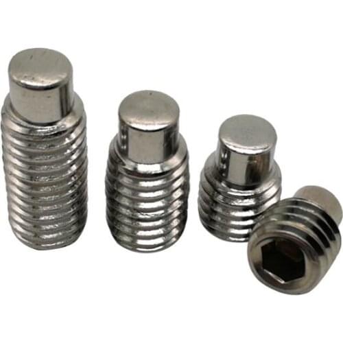 100Pcs M3 M4 M5 M6 M8 Set Screws Stainless Steel 304 DIN915 Hex Socket with Dog Point DIN915