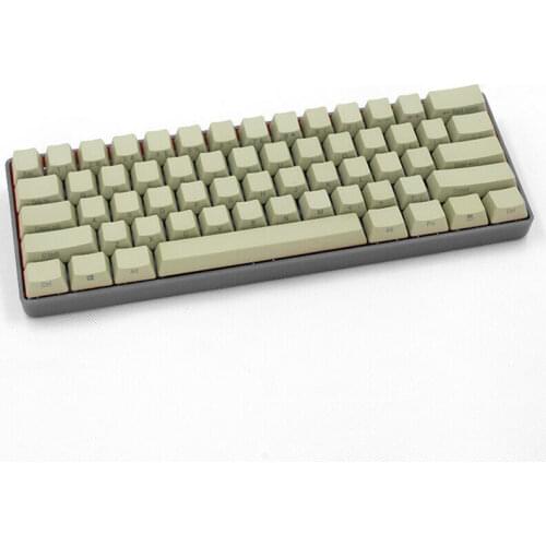 104 side printed Solid color retro gray keycap set pbt key caps for 61 87 104 ansi layout cherry mx keyboard
