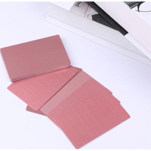 50 Pcs 0.2MM Thin Colored Anodized Aluminum Business Card Blank Card Machine Engraver and CNC Engraving Available