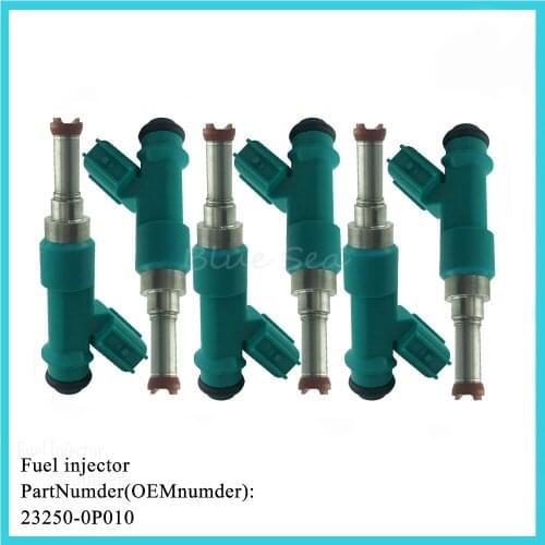 6 Fuel Injector 23250-0P010 For Toyota Camry Highlander Sienna Lexus RX350 ES350