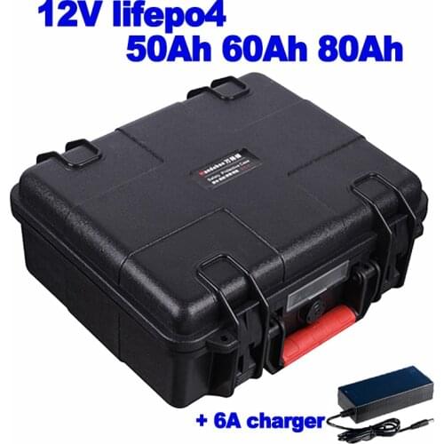 12.8v 12V 60AH 80AH 50AH Lifepo4 Battery with UPS 220v 500W output portable inverter for power backup appliance + 6A charger