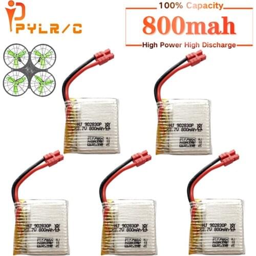 Upgrade 3.7V 800mah lipo battery for Syma X21 X21w x26 drone battery spare parts RC quadcopter accessories with charger 1-10PCS