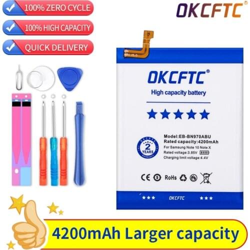 OKCFTC EB-BN970ABU 4200mAh Battery for Samsung Galaxy Note 10 Note X Note10 NoteX Note10 5G Batteries