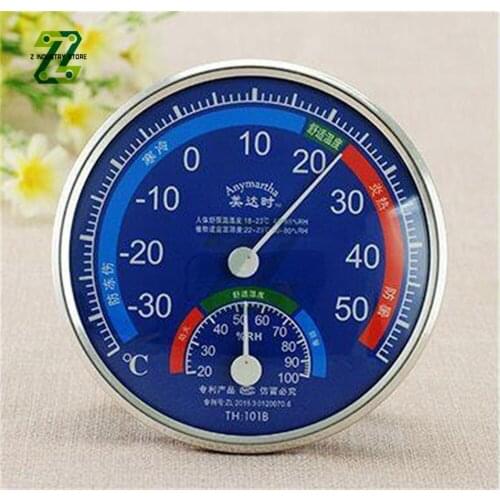 Analog Thermometer Hygrometer Large Round Humidity Temperature Meter Indoor Outdoor Car Temp Moist Detector Tester