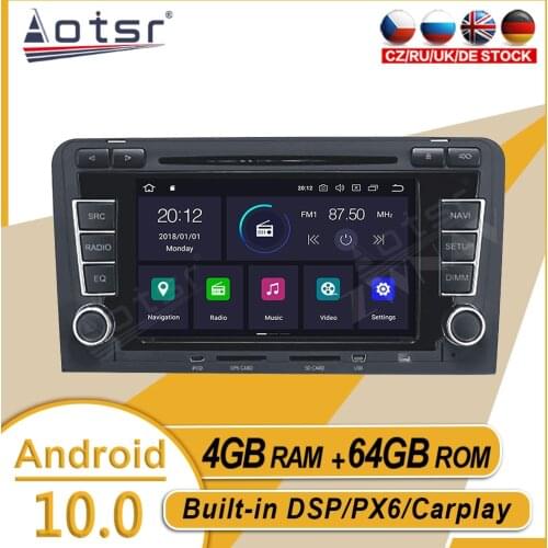 64G For Audi A3 S3 2003 2004 2005 2006-2013 Car Stereo Multimedia Player Android GPS Navi Auto Audio Radio Carplay PX6 Head Unit