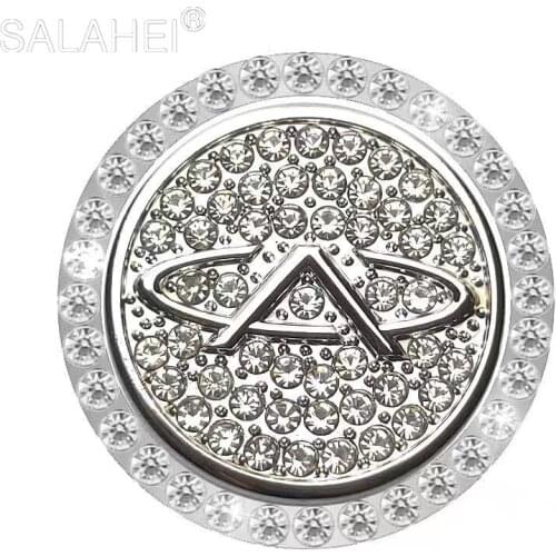 Car One-click Start Decal Ring Crystal Sequins Stickers Ring For Chery Tiggo Fulwin A1 A3 QQ E3 E5 G5 V5/EMGRAND EC7 EC7-RV EC8