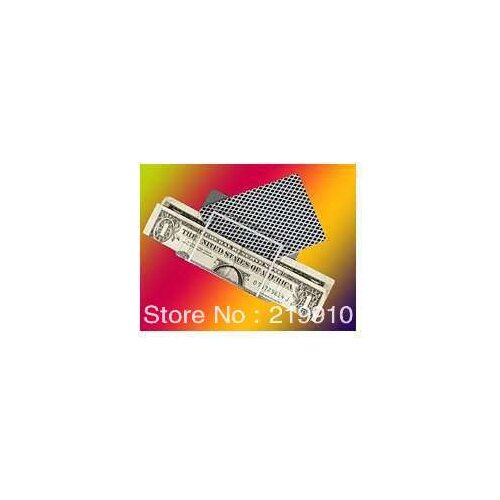 Free shipping 2 pcs/lot Bill Slasher Card Thru Bill Magic Tricks