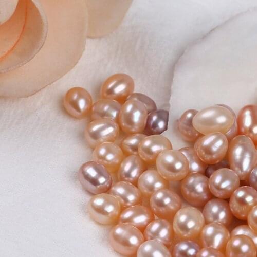 Wholesale jewelry making 5-6mm natural pink purple loose rice freshwater pearls beads