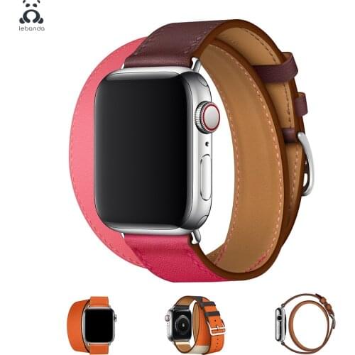 Lebanda double tour band suitable for Apple Watch series 6 SE 5 4 3 2 1 high quality apron extra long belt suitable for iwatch