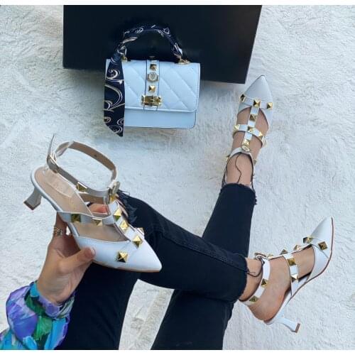 Miss Melisa WLT Model Elegant Heeled Shoes and Bag Design 2021 Model T119